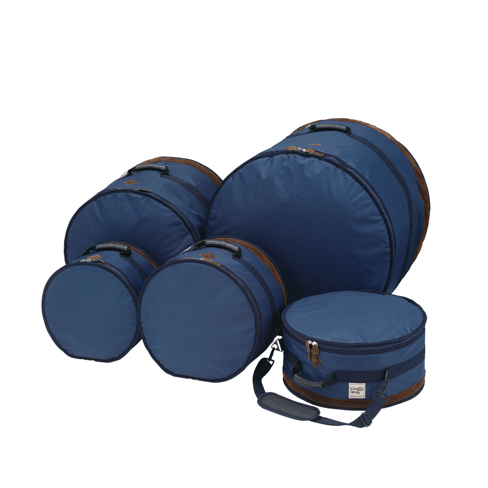 TAMA TDSS52KNB TAMA Power Pad Designer Collection Drum Bag Set for 5pc Drum Kit with 22"BD, Navy Blue