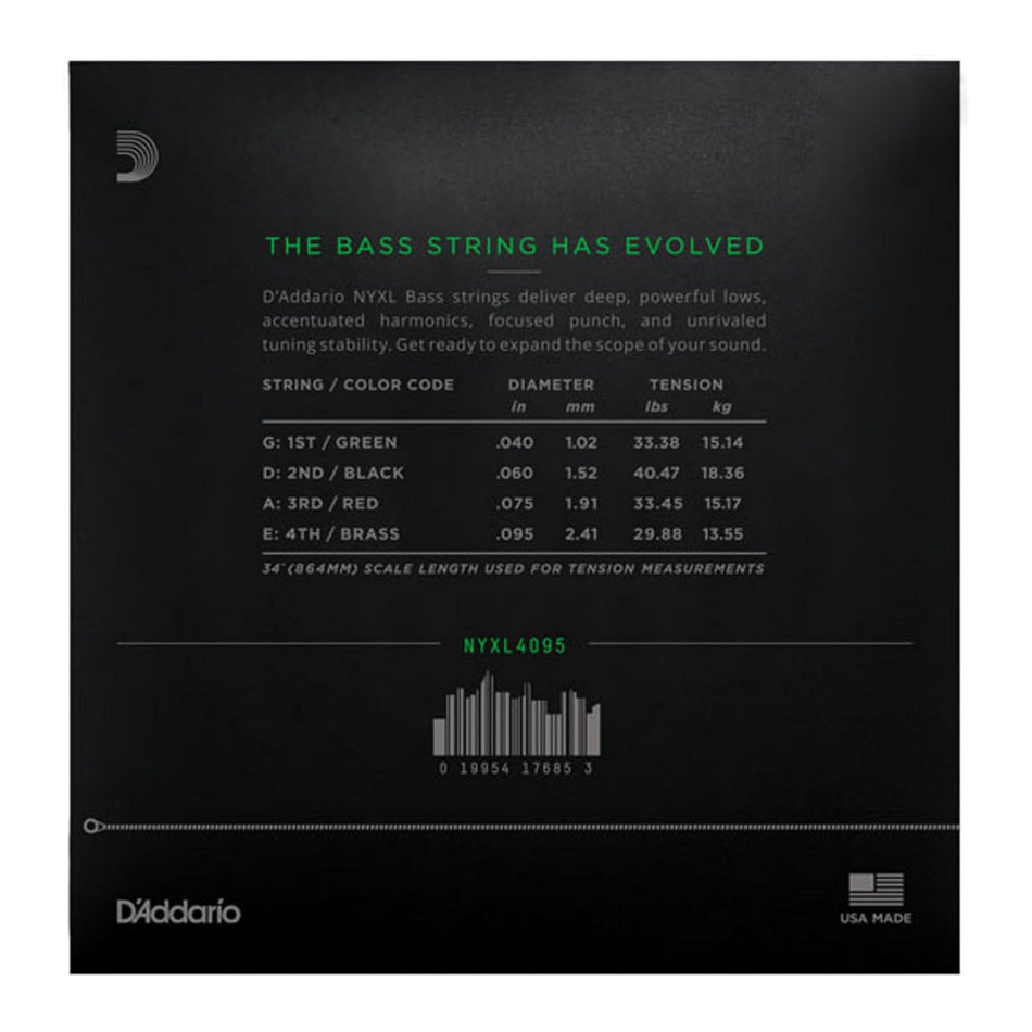 DADDARIO NYXL4095 SET BASS NYXL 40-95 LONG SCALE