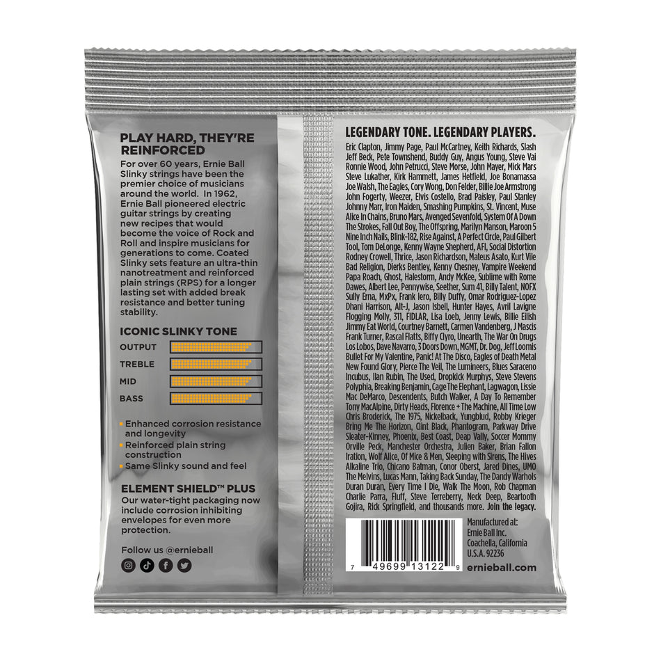 Ernie Ball P03122 HYBRID SLINKY COATED TITANIUM RPS ELECTRIC GUITAR STRINGS - 9-46 GAUGE