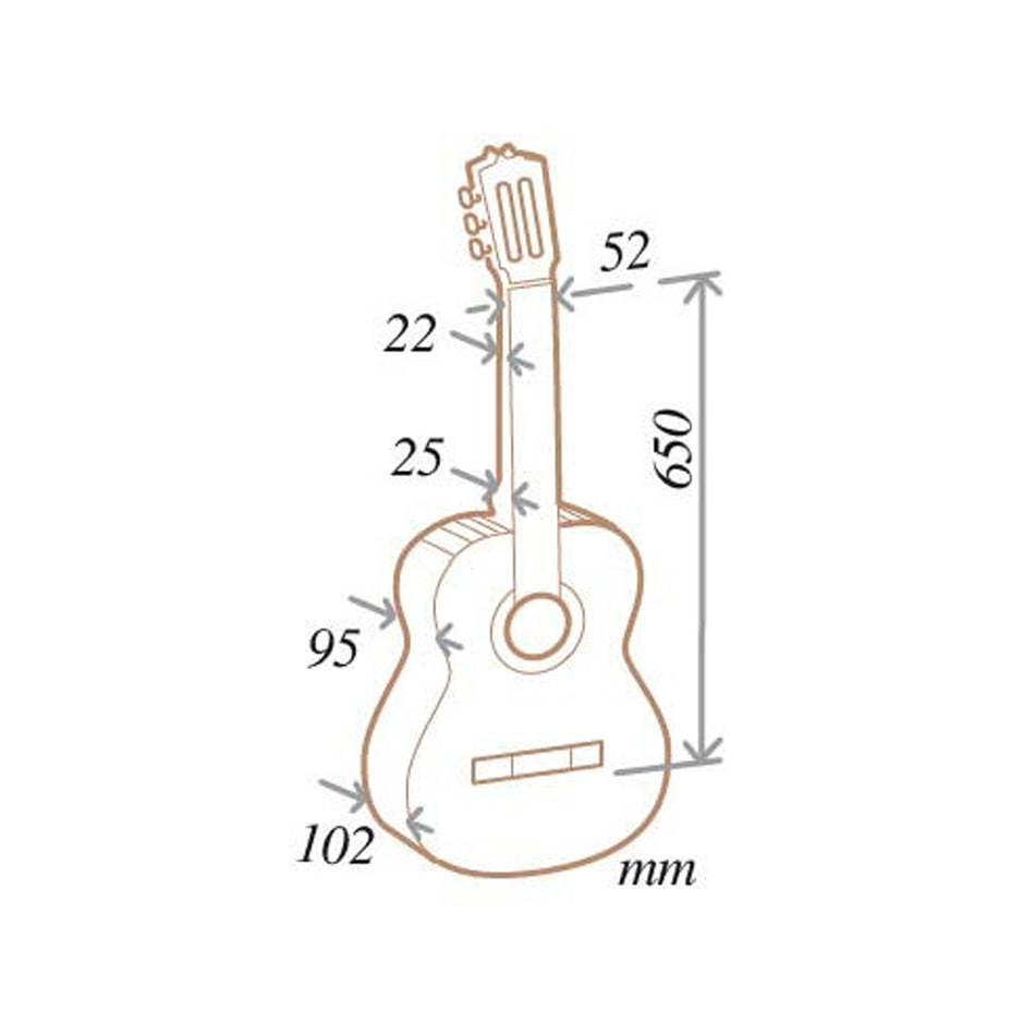 ALHAMBRA 1735 ALMANSA GUITARRA 400 NATURE ABETO