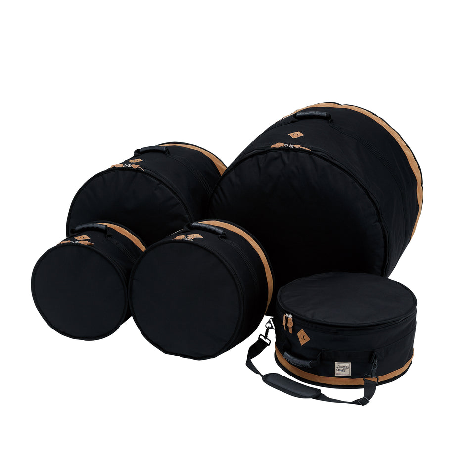 TAMA TDSS52KBK TAMA Power Pad Designer Collection Drum Bag Set for 5pc Drum Kit with 22"BD, Black