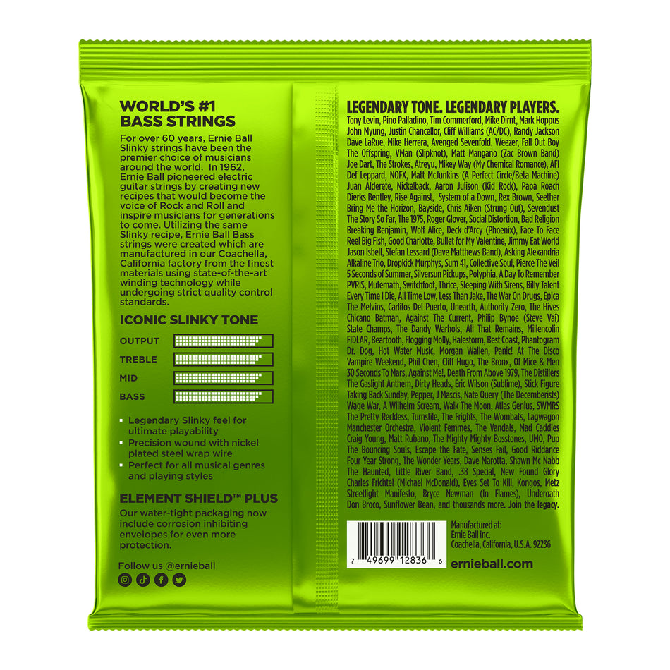 Ernie Ball P02836 REGULAR SLINKY 5-STRING NICKEL WOUND ELECTRIC BASS STRINGS - 45-130 GAUGE