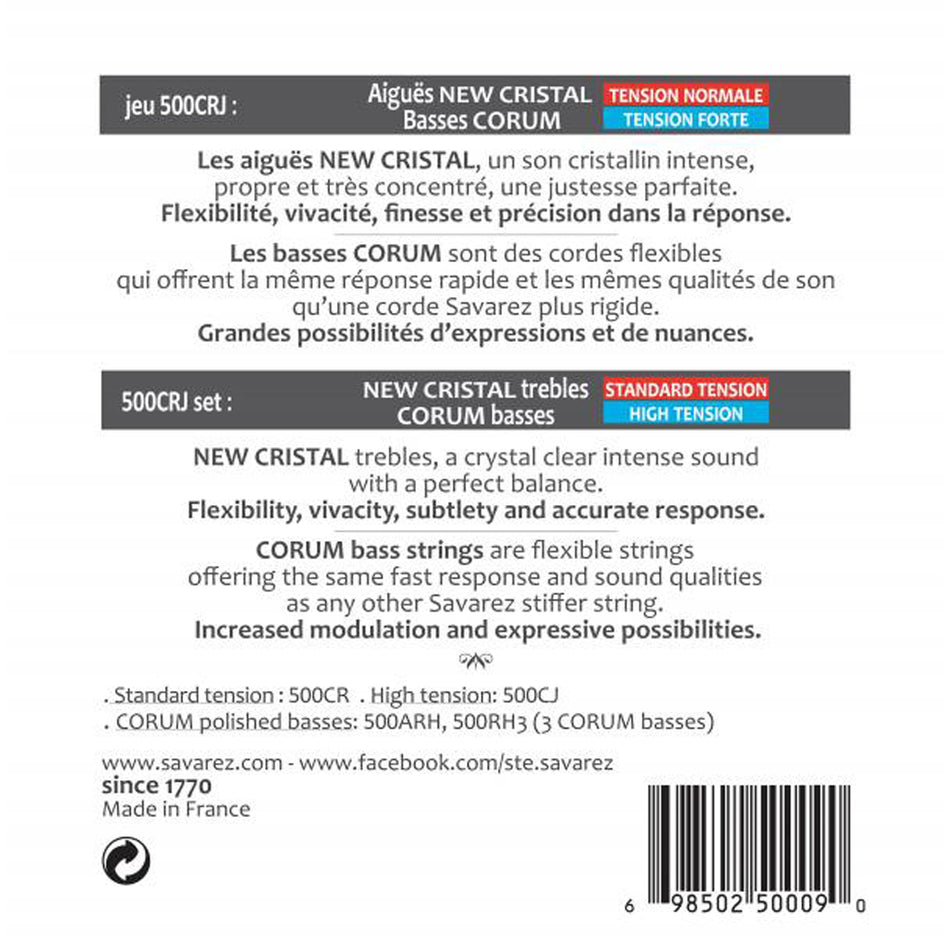 SAVAREZ 500CRJ NEW CRISTAL CORUM MIXED TENSION 500CRJ