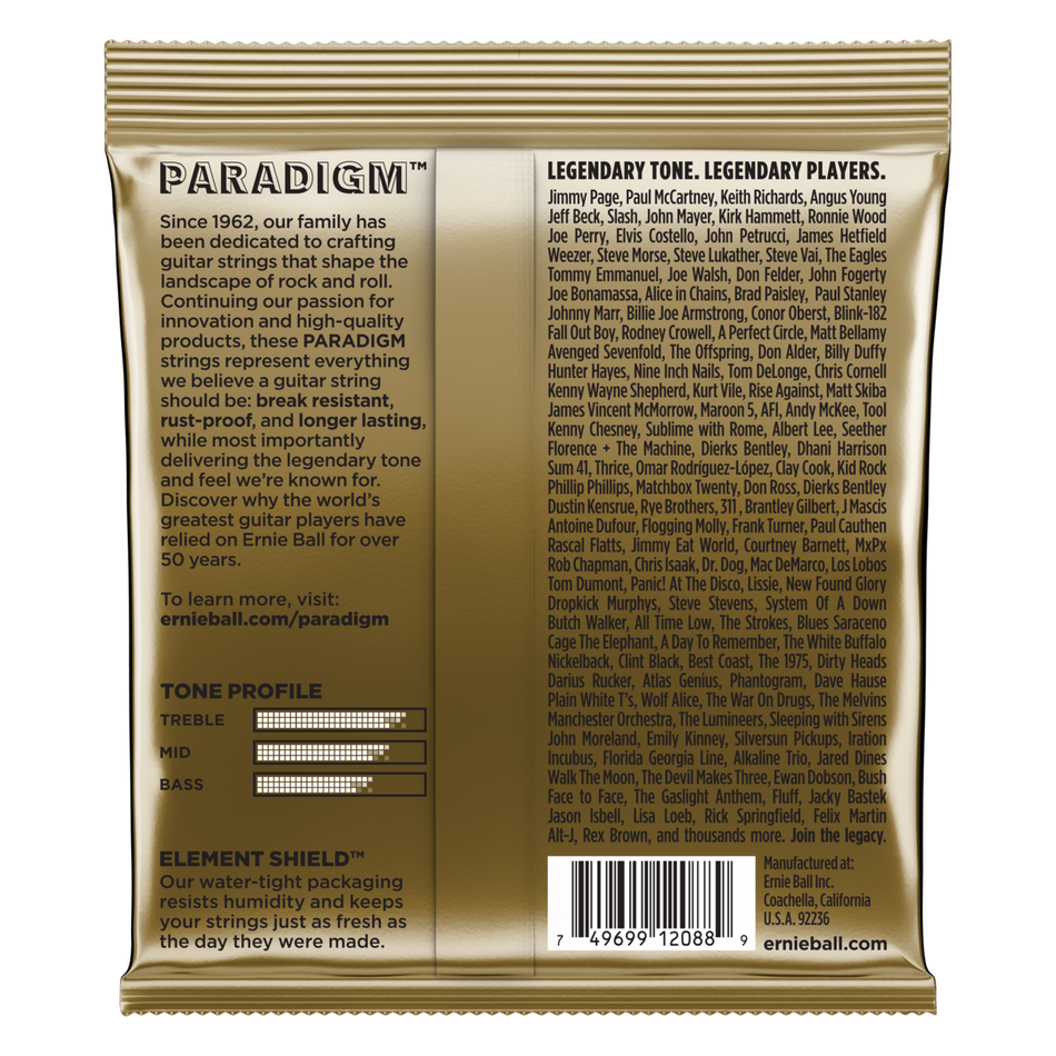 Ernie Ball P02088 PARADIGM LIGHT 80/20 BRONZE ACOUSTIC GUITAR STRINGS - 11-52 GAUGE