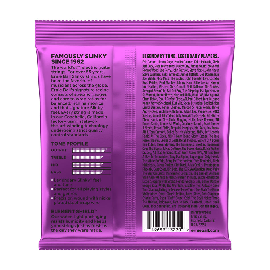 Ernie Ball P03220 POWER SLINKY NICKEL WOUND ELECTRIC GUITAR STRINGS 3 PACK - 11-48 GAUGE