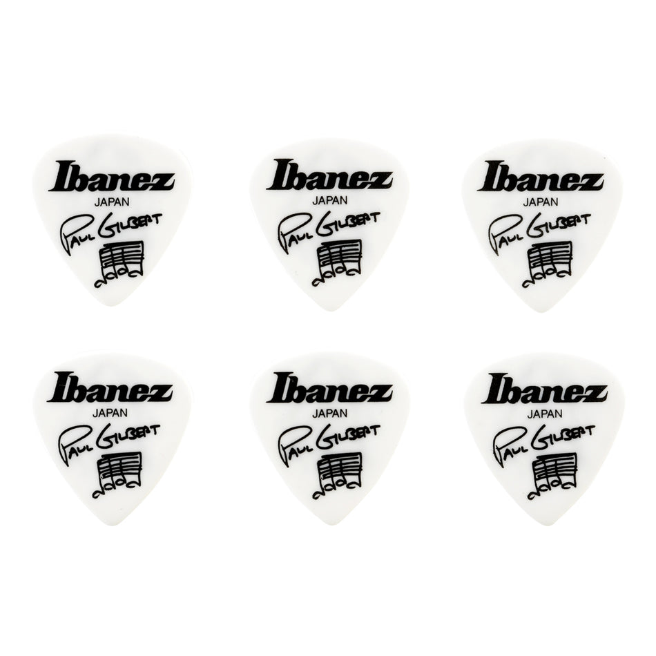 Ibanez B1000PG Paul Gilbert Signature Picks, 6 Pack, White