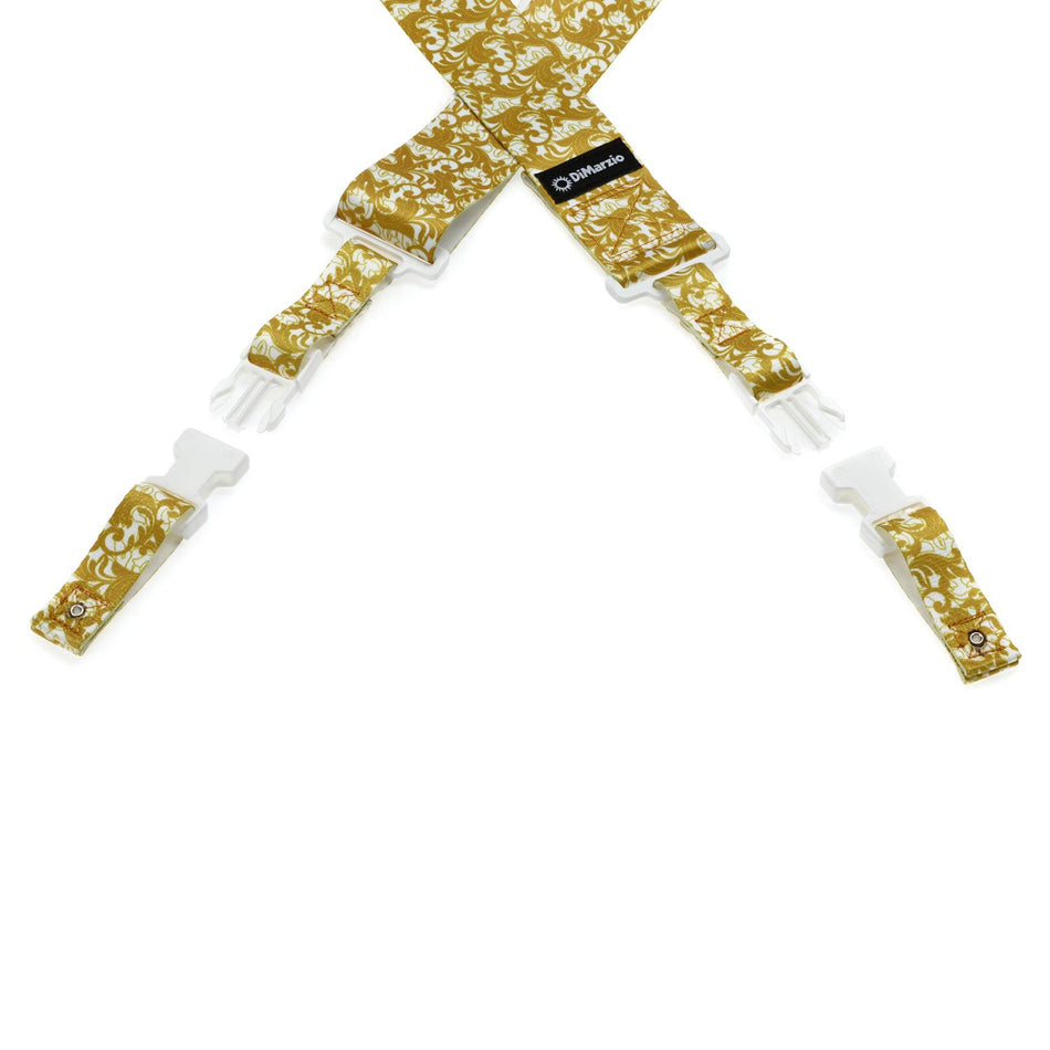 DIMARZIO DD2251 Steve Vai UtoPIA ClipLock® Strap, White/Gold