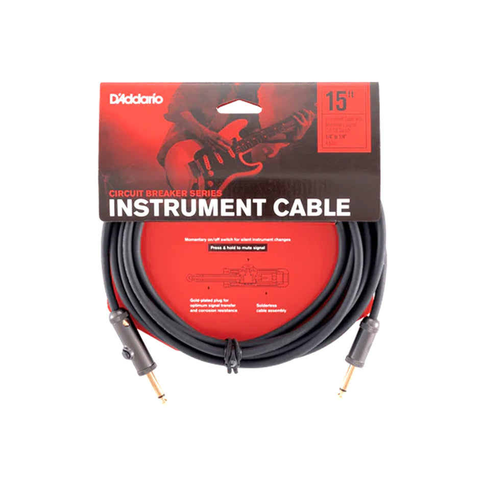DADDARIO PW-AG-15 15' CRCBRKR 1/4" INST CBL