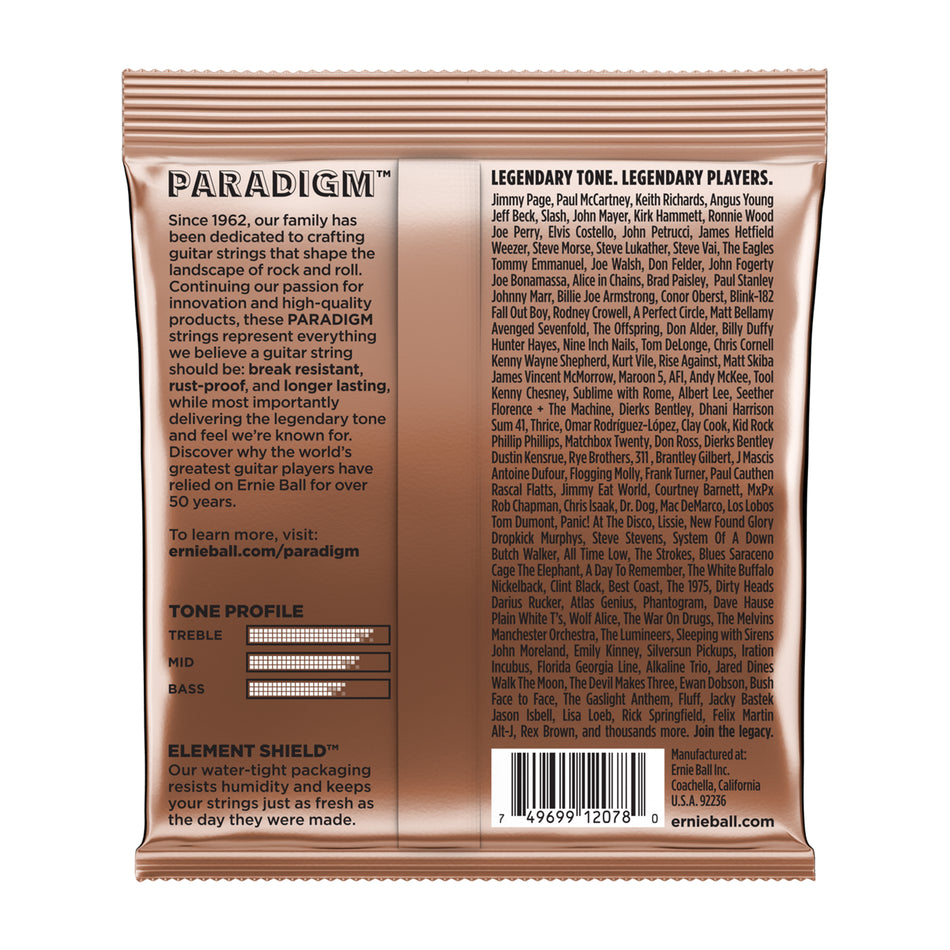 Ernie Ball P02076 PARADIGM MEDIUM LIGHT PHOSPHOR BRONZE ACOUSTIC GUITAR STRINGS - 12-54 GAUGE