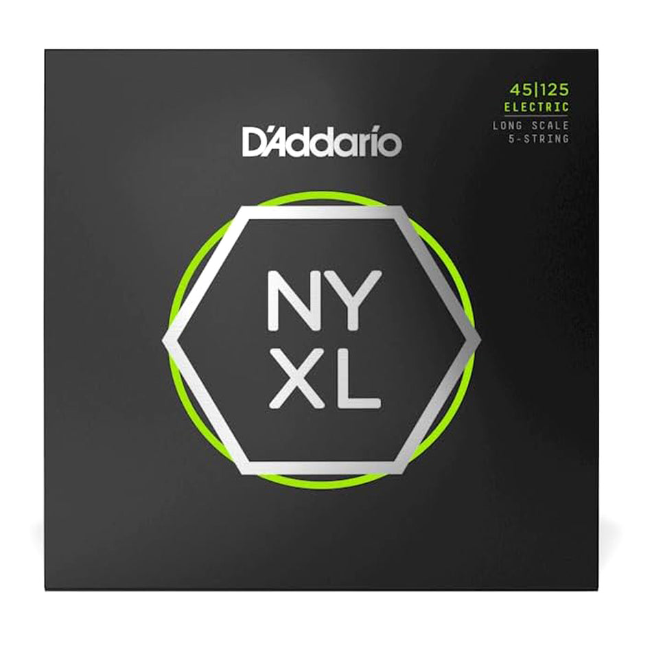 D'Addario NYXL45125 Nickel Wound Bass Strings 45–125 Long Scale (5-String)