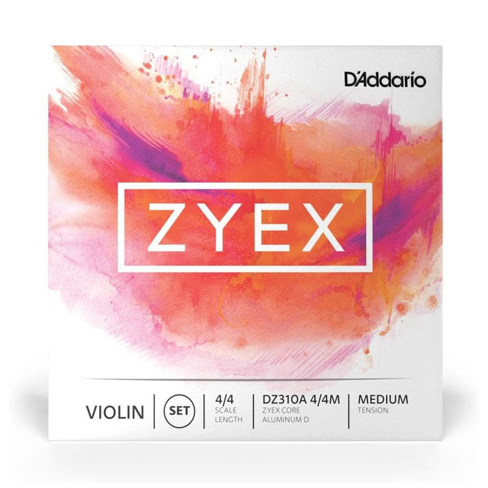 DADDARIO DZ310A 4/4M ZYEX VIOLIN SET ALUM D 4/4 MED
