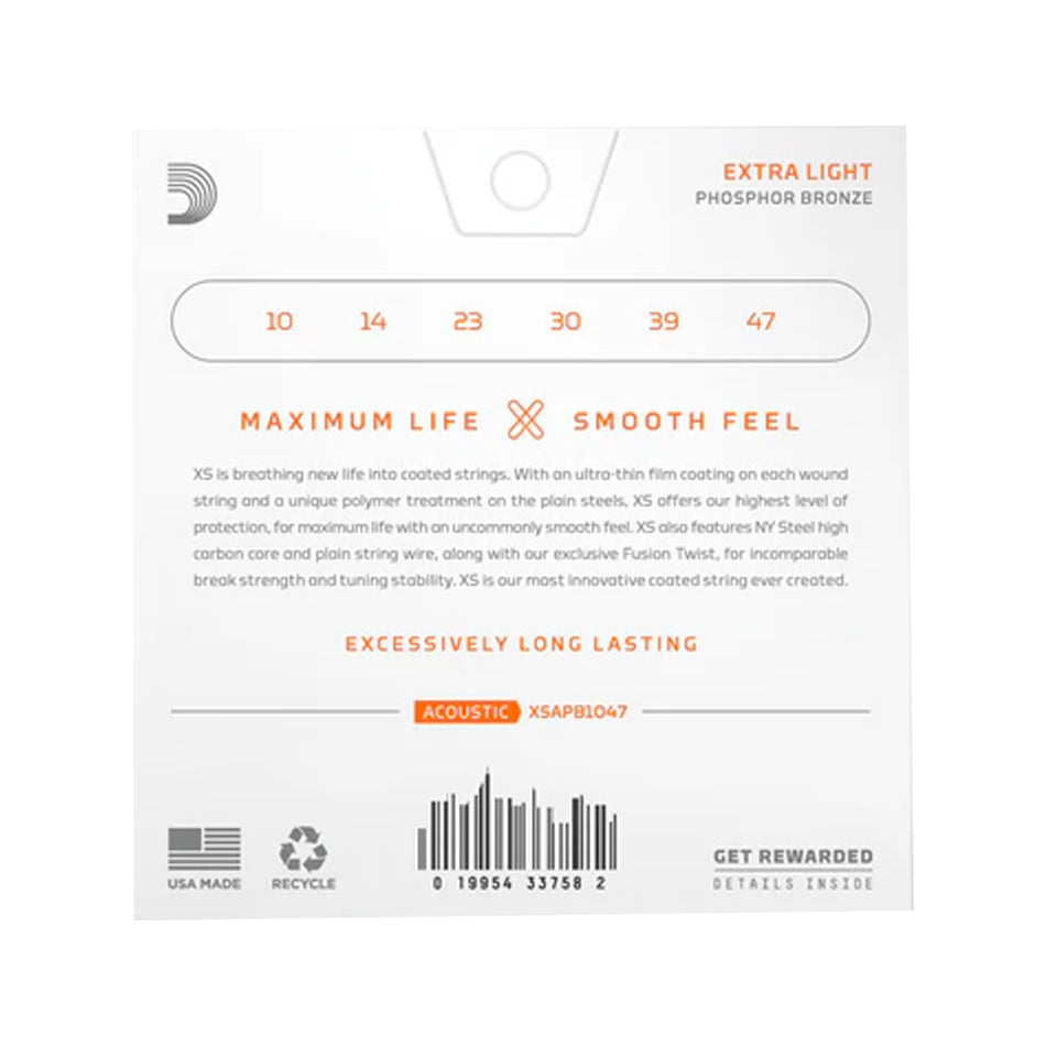 DADDARIO XSAPB1047 SET ACOUS XS PB X-LIGHT