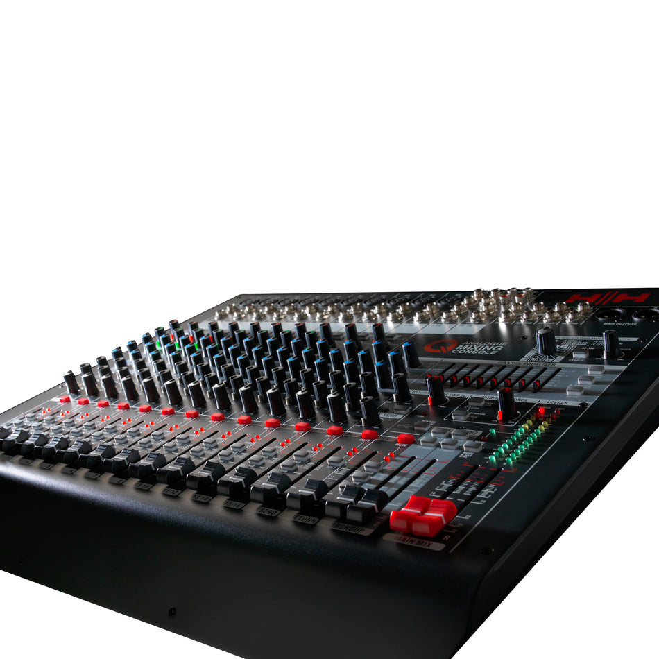 HH Electronics Q16FX HH QUEENSBERRY SERIES - Q16FX- ANALOGUE MIXING CONSOLE - 16 CHANNELS - 2 SUB GROUPS - DSP - USB