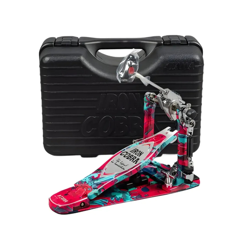TAMA HP900PMCS Iron Cobra 900 Marble Coral Swirl Power Glide Single Pedal w/Carrying Case