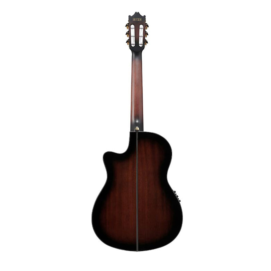 Ibanez GA35TCE-DVS GA Series Thinline Cutaway Classical Acoustic Electric Guitar - body and finish detail - Harmony House Dubai