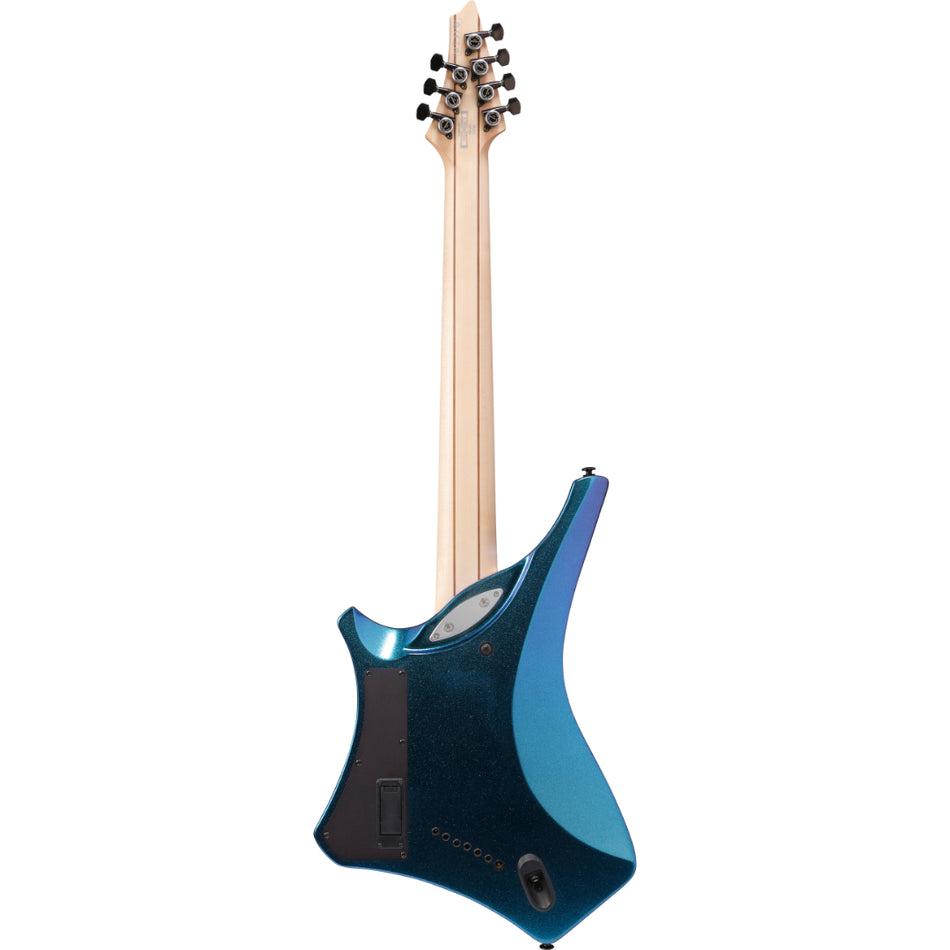 Ibanez A527-NSH 7 String Electric Guitar With Gig Bag Nebula Shift - side profile view - Harmony House Dubai