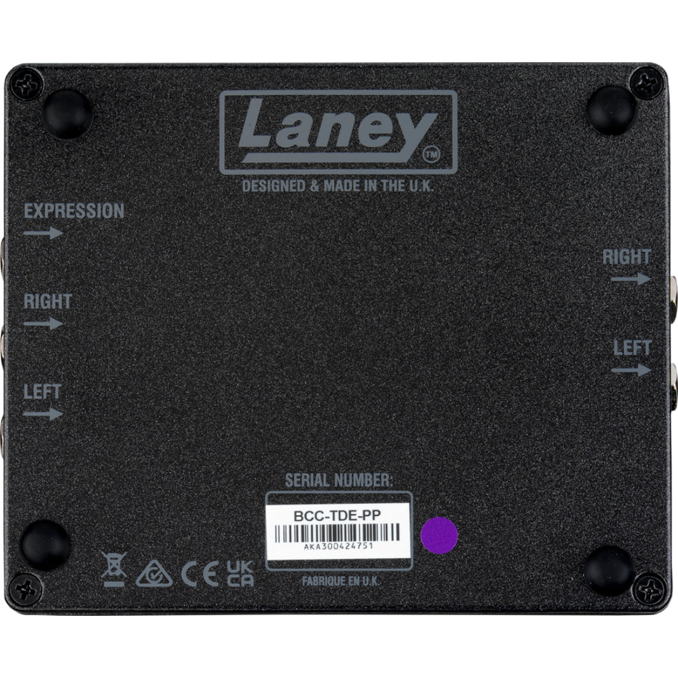 Laney BCC-TDE The Difference Engine Pedal Delay Engine - side profile view - Harmony House Dubai