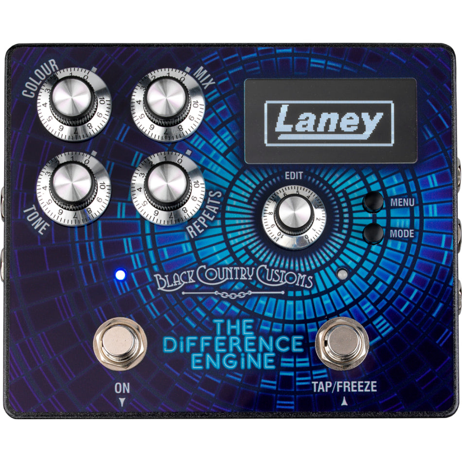 Laney BCC-TDE The Difference Engine Pedal Delay Engine - front view - Harmony House Dubai