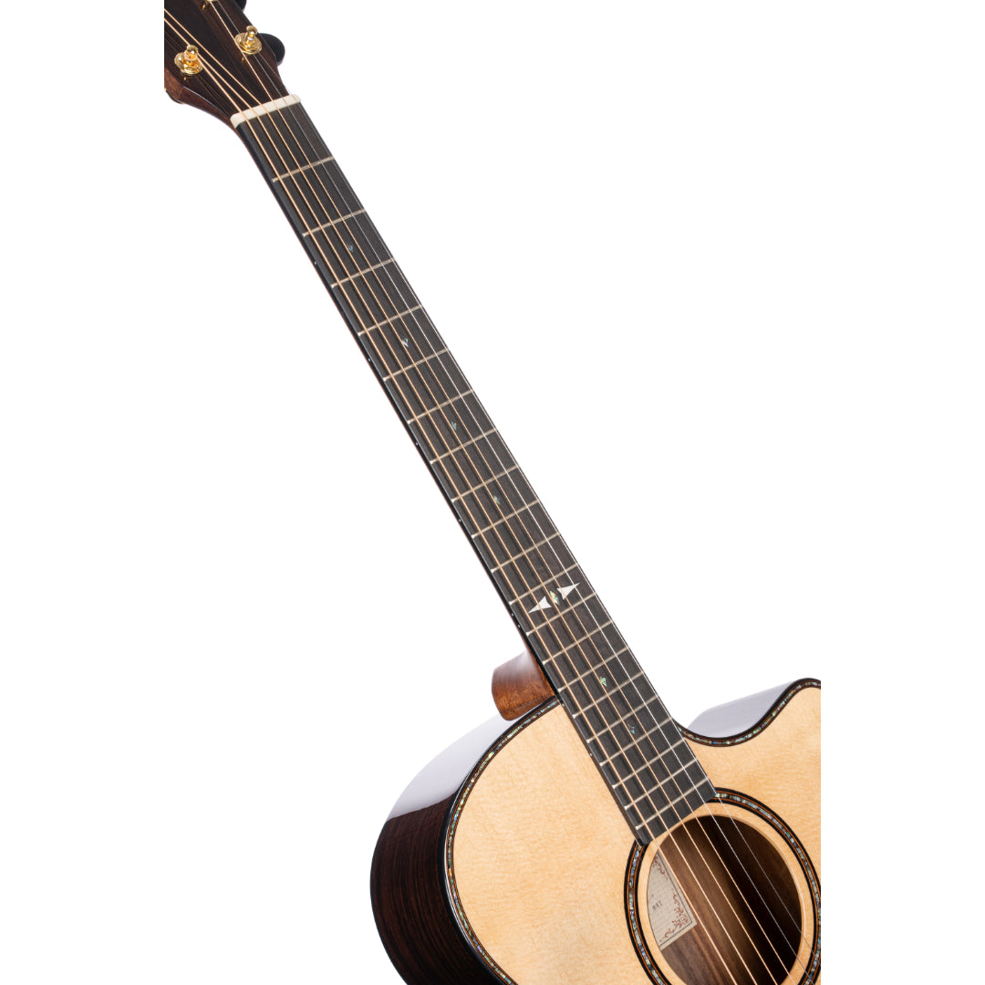 Cort GA-PF Bevel electric acoustic guitar fretboard and neck detail