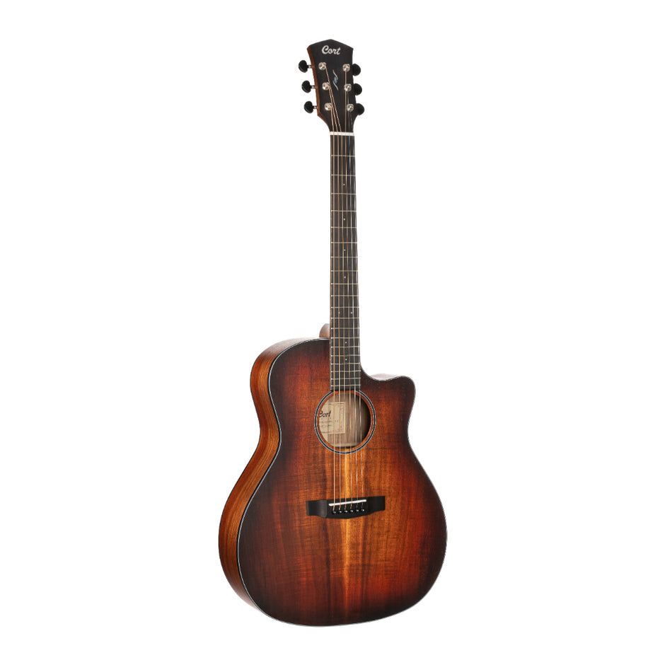 Cort  CORE-GA ABW OPLB Electric Acoustic Guitar with Case | Open Pore Light Burst