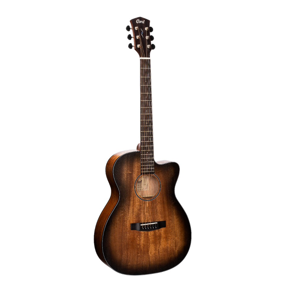 Cort CORE-OC AMH OPBB Electric Acoustic Guitar with Case| Open Pore Black Burst