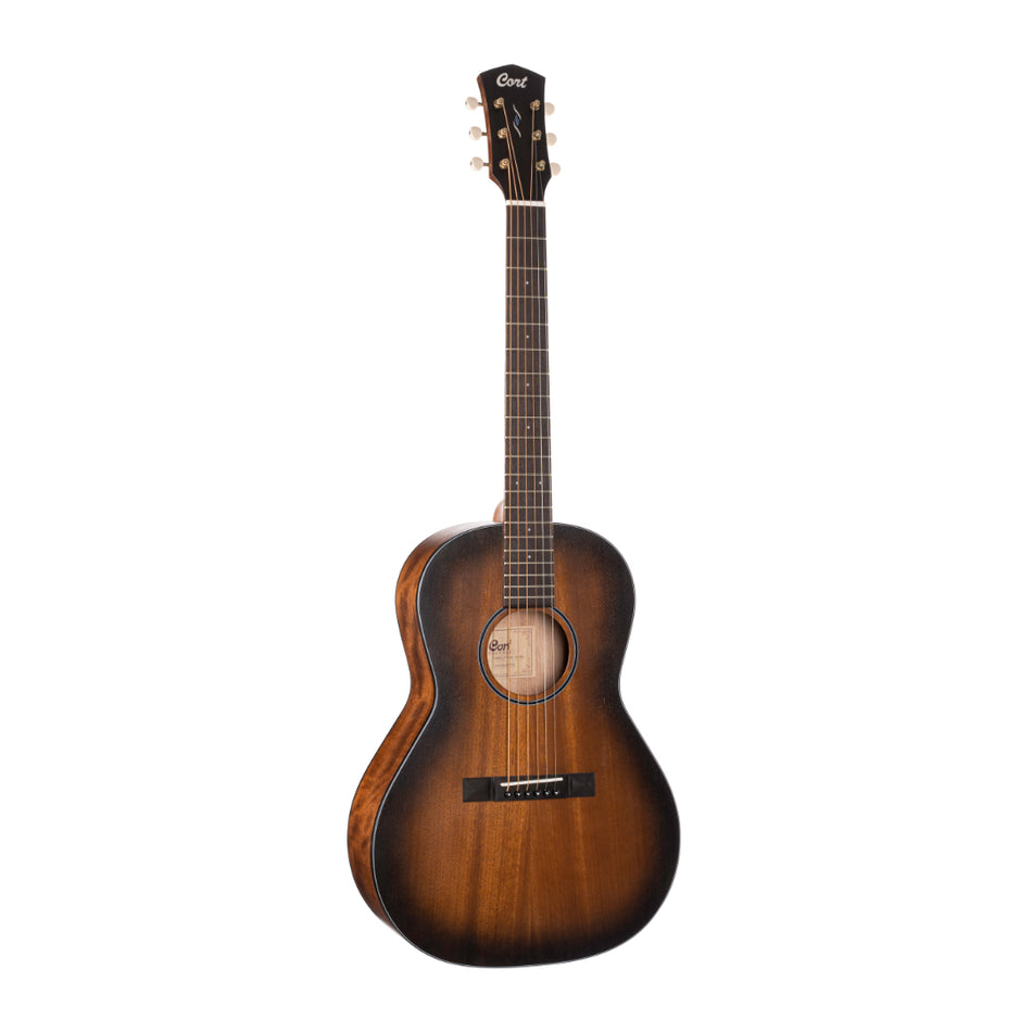 Cort CORE-PE AMH OPBB Electric Acoustic Guitar with Case| Open Pore Black Burst