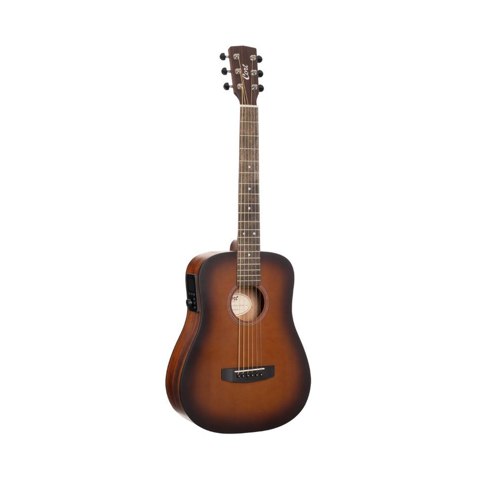 Cort Earth GO OPBB Acoustic Guitar with Case | Open Pore Brown Burst