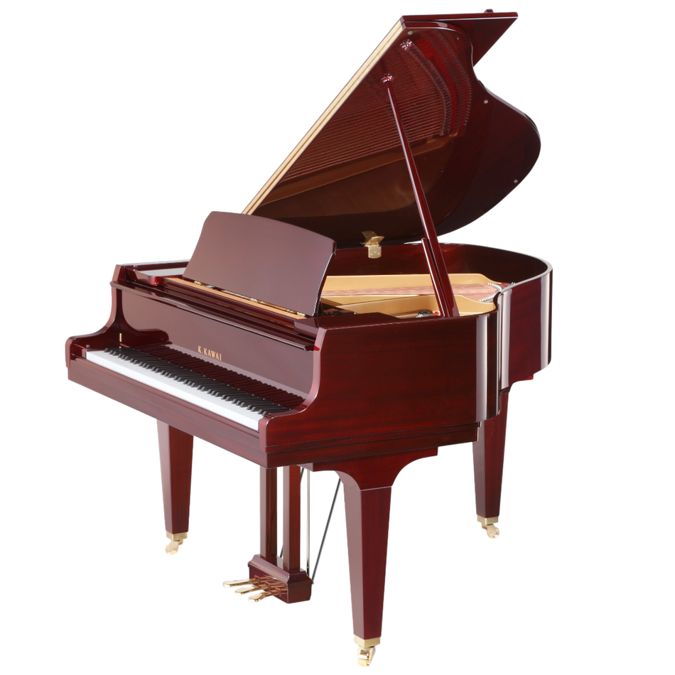 KAWAI GL-10 Grand Piano With Bench Mahogany Polish Indonesia - front view - Harmony House Dubai
