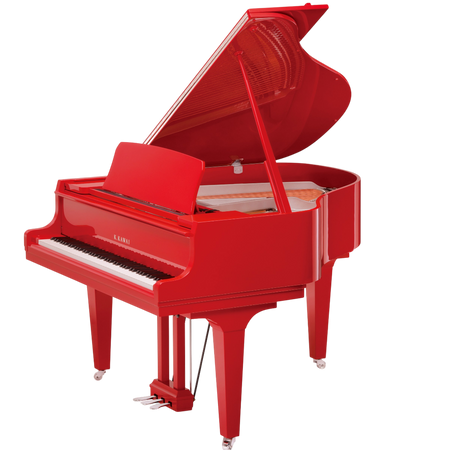 Kawai GL-10 M FRP Grand Piano With Bench Ferrari Red Finish Indonesia - front view - Harmony House Dubai