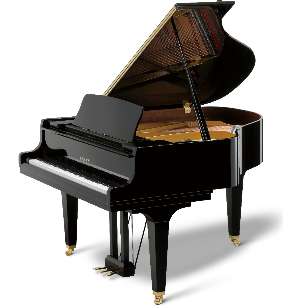 Kawai GL-30 M PEP Grand Piano With Bench Ebony Polish Indonesia - front view - Harmony House Dubai