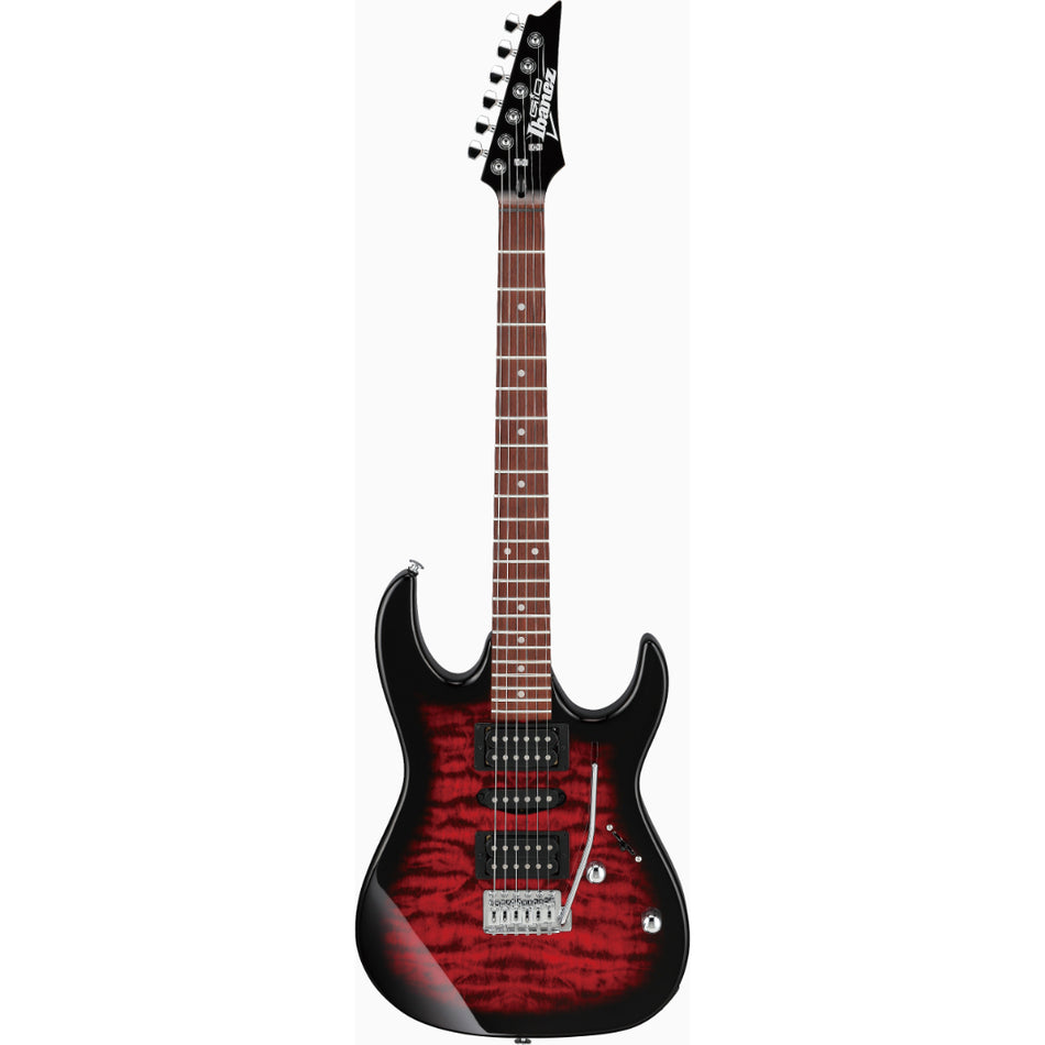 Ibanez GRX70QA-TRB Electric Guitar | Transparent Red Burst