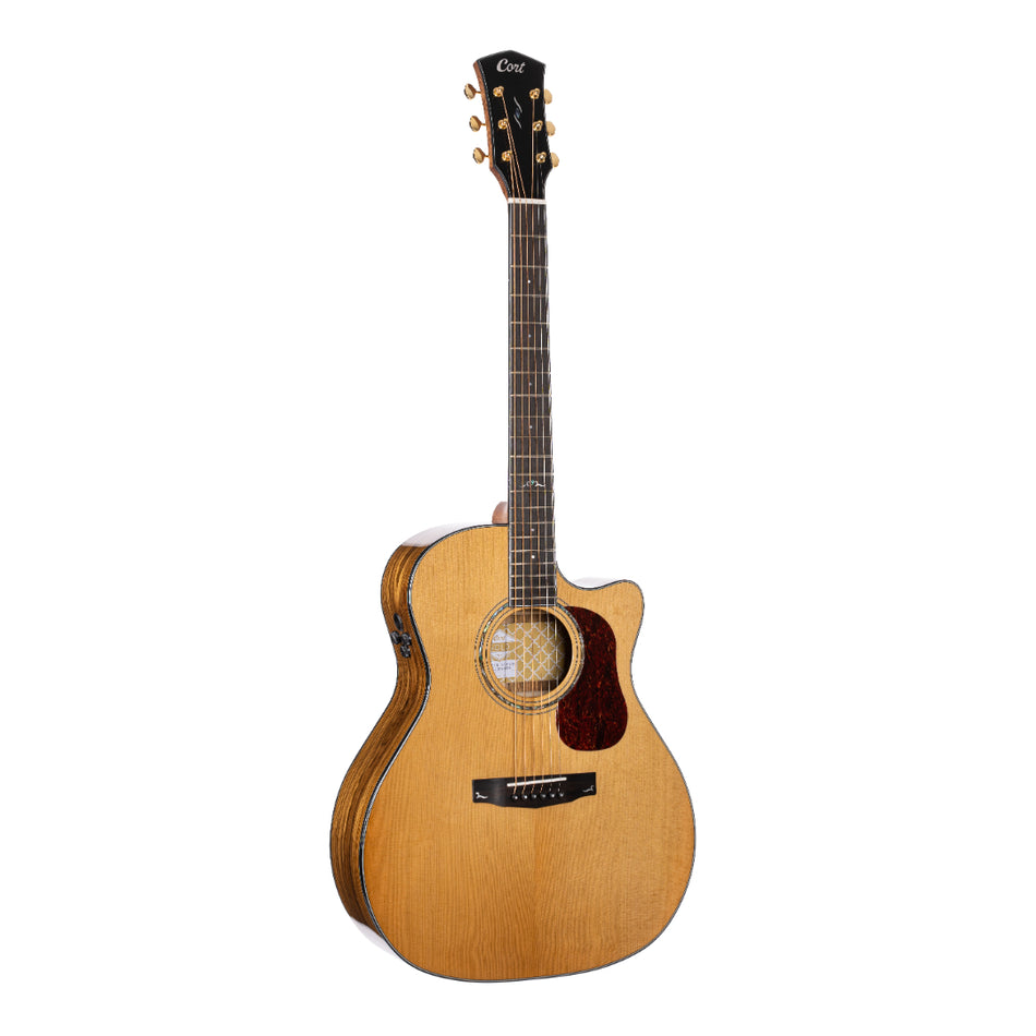Cort Gold-OC6 Bocote NAT Electric Acoustic Guitar with Case | Natural Gloss