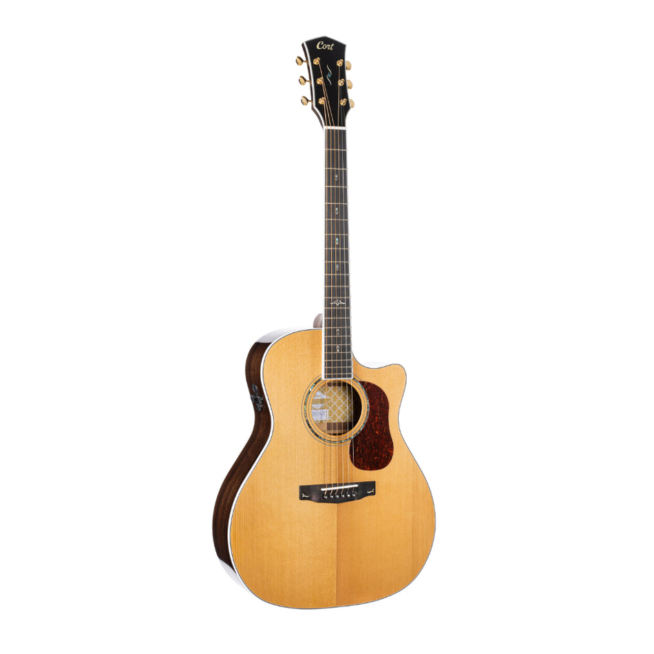 Cort GOLD-A8 NAT Electric Acoustic Guitar with Case | Natural Gloss