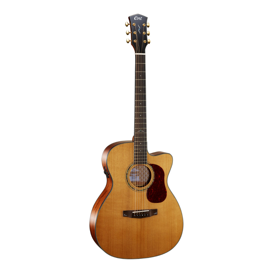 Cort Gold-OC6 NAT Electric Acoustic Guitar with Case | Natural Gloss