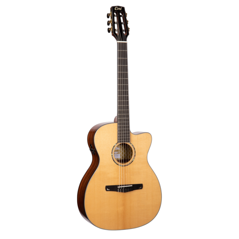 Cort GOLD-OC8 Nylon NAT Electric Classical Guitar with Case | Natural Gloss