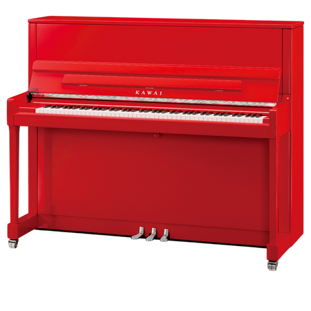 Kawai K-300 Upright Piano With Bench Ferrari Red Indonesia - front view - Harmony House Dubai