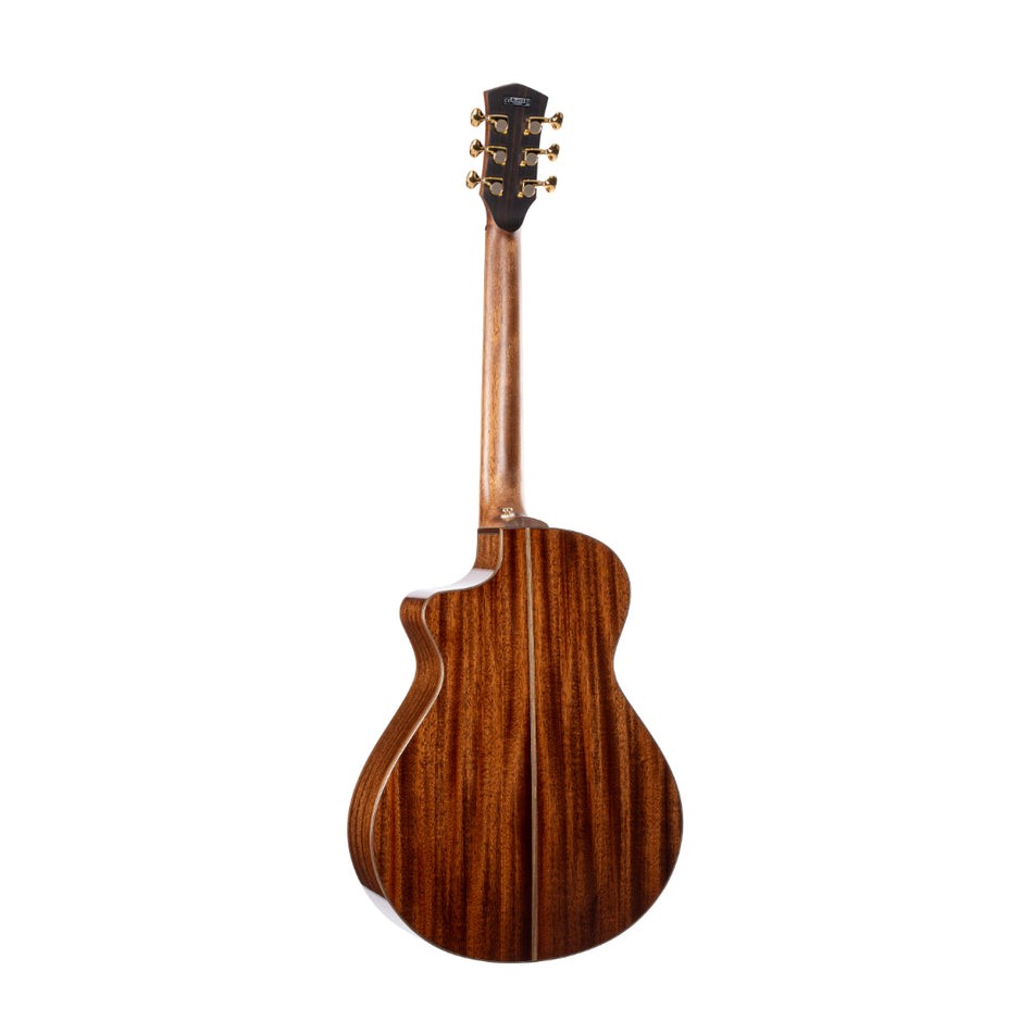 Cort MODERN-BLACK-TBK Electric Acoustic Guitar with Case | Trans Black