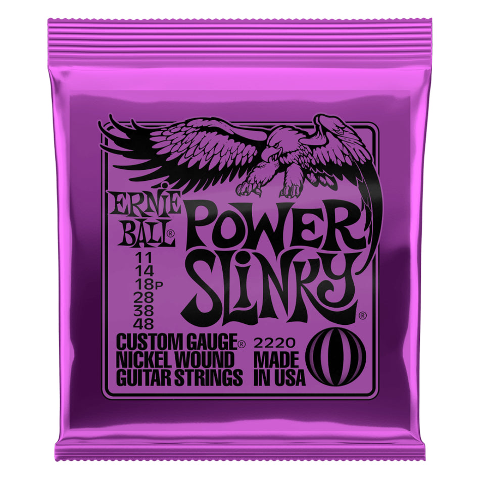 Ernie Ball P02220 Power Slinky Nickel Wound Electric Guitar Strings | 11-48 Gauge