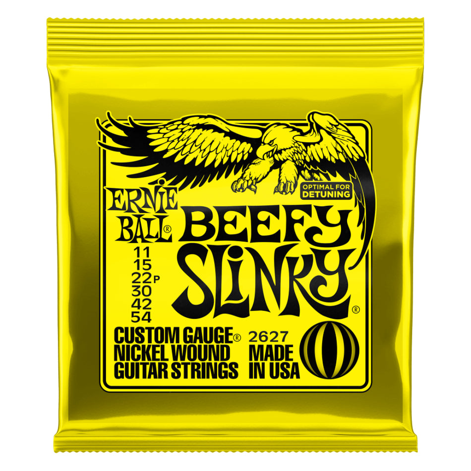 Ernie Ball P02627 Beefy Slinky Nickel Wound Electric Guitar Strings | 11-54 Gauge