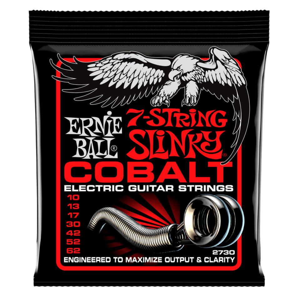 Ernie Ball P02730 Slinky Cobalt 7-String 10-62 Gauge