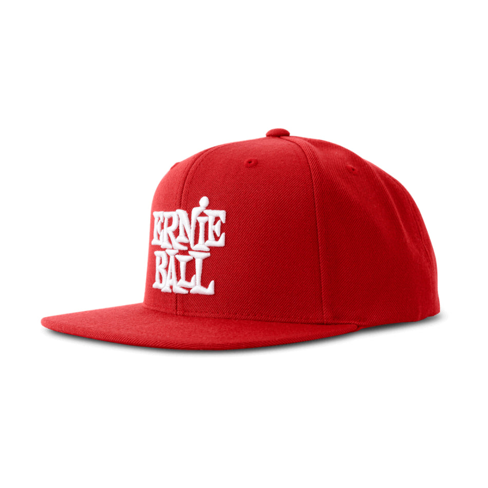 Ernie Ball P04155 – Stacked Logo Hat | Red & White