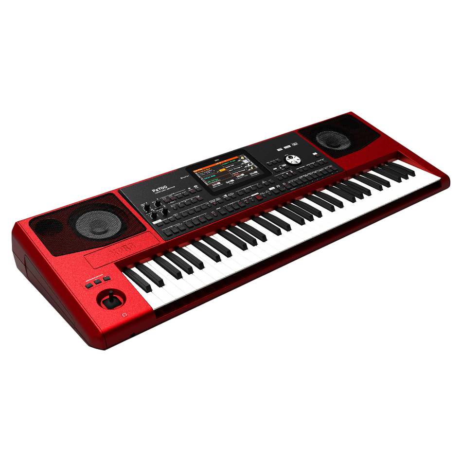 Korg PA700-RD Professional Arranger Keyboard 61 Keys - side profile view - Harmony House Dubai