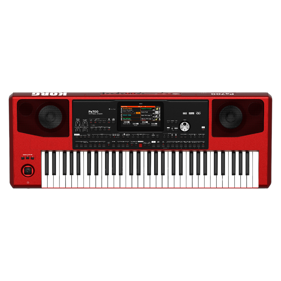 Korg PA700-RD Professional Arranger Keyboard 61 Keys - front view - Harmony House Dubai