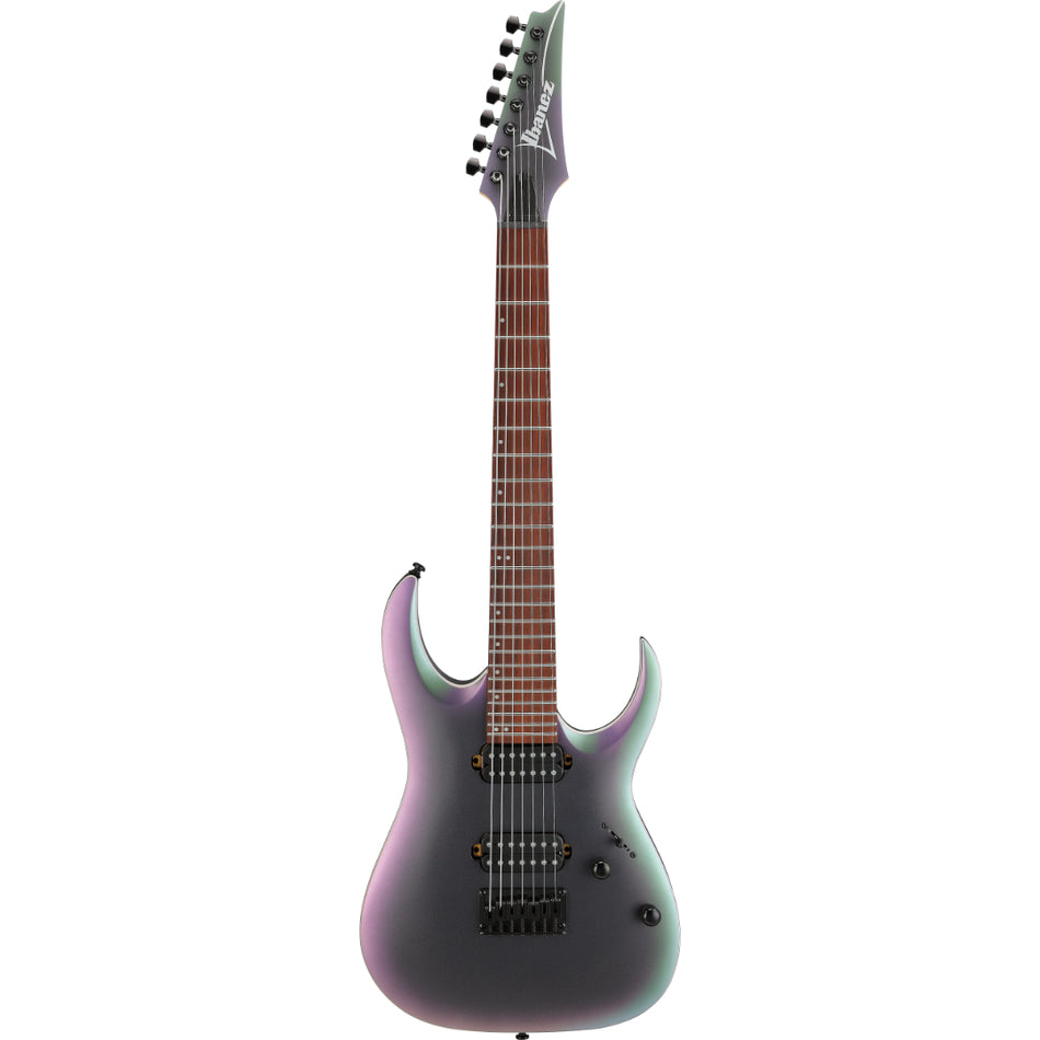 Ibanez RGA742EX-BAM 7 String Electric Guitar Black Aurora Burst Matte - front view - Harmony House Dubai